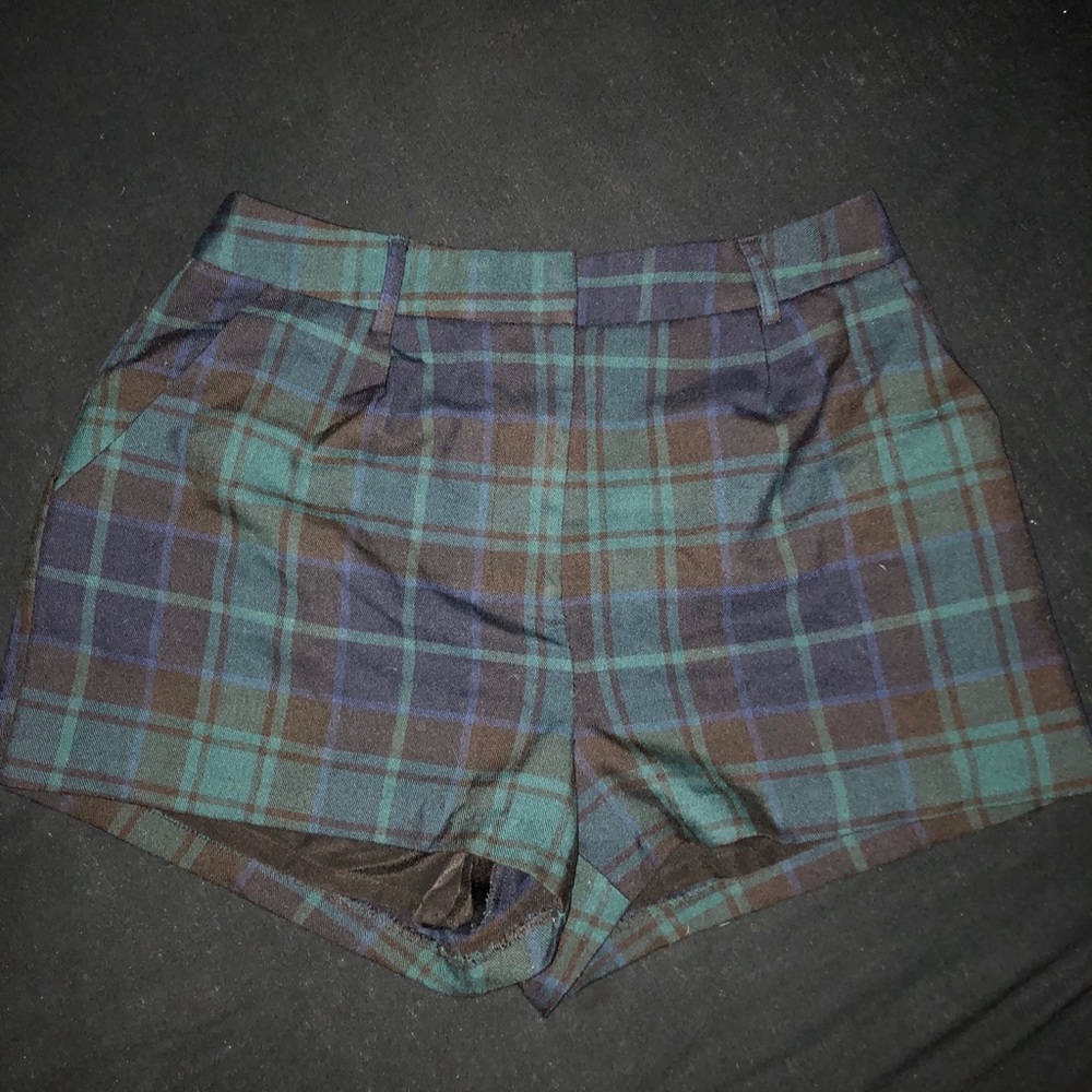 Plaid Green/Navy/Black Shorts